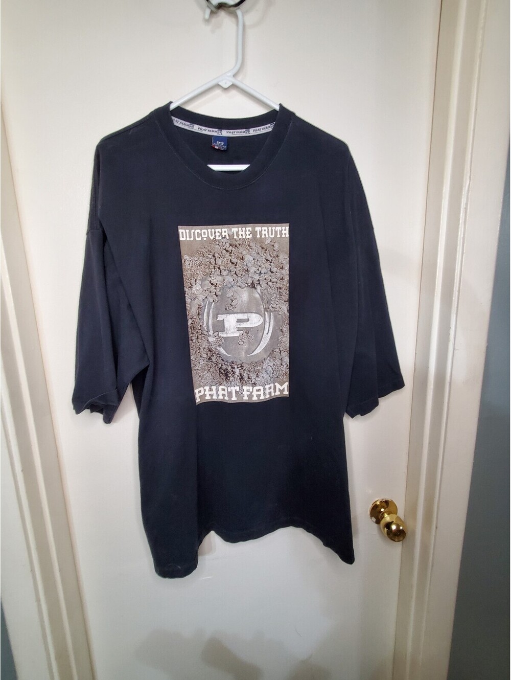 Vintage Phat Farm Discover Truth Graphic T-Shirt Mens 3XL USA Y2K